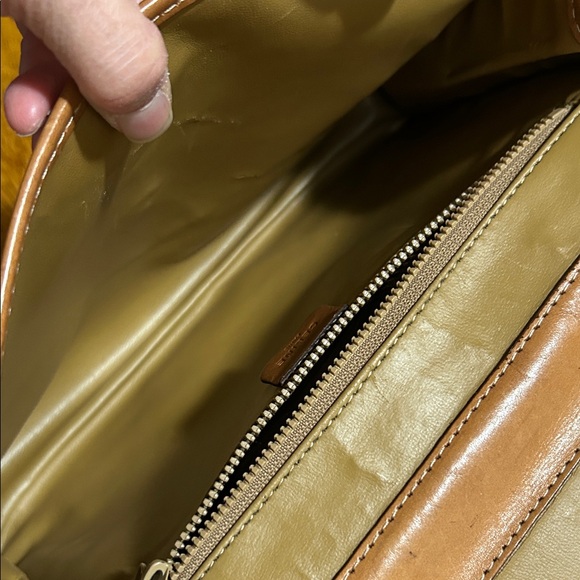 Celine Tan and Brown Monogram Messenger Bag - Picture 11 of 14